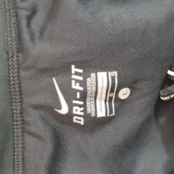 Nike Dri-Fit Women's Black and Gray Patterned Running Shorts Size L - Picture 2 of 7